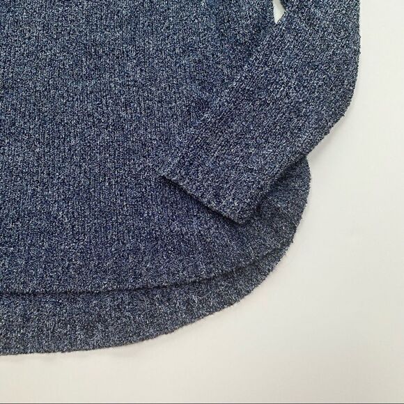 Massimo Dutti Textured Knit Long Sleeve Crew Neck Sweater Blue Women’s XS - Picture 7 of 10